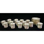 HAMMERSLEY, A COLLECTION OF FOURTEEN EARLY 20TH CENTURY FINE BONE CHINA COFFEE CANS AND SAUCERS In