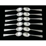 A SET OF TWELVE EARLY 20TH CENTURY ROYAL COMMEMORATIVE TEASPOONS Bearing the Royal monogram 'GMR