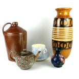 A COLLECTION OF 19TH CENTURY AND LATER POTTERY ITEMS To include a Doulton and slaters teapot