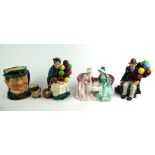 ROYAL DOULTON, PORCELAIN GROUP To include 'Afternoon Tea' (HN1748), 'The Balloon Seller' (HN1315)