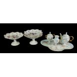 LIMOGES, AN EDWARDIAN PERIOD FRENCH CABARET PART COFFEE SERVICE Comprising a coffee pot and cover,