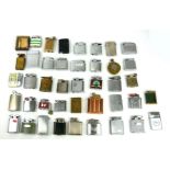 A COLLECTION OF FORTY EARLY 20TH CENTURY CIGARETTE LIGHTERS Including Ronson, a gold plated monopoly
