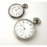 AN EARLY 20TH CENTURY SILVER GENT'S POCKET WATCH Open face with subsidiary seconds dial, the case