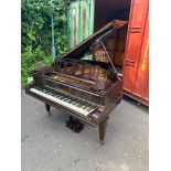 GEORGE RODGERS & SONS, LONDON, A MAHOGANY CASED BABY GRAND PIANO. (150cm x 175cm x 100cm) Condition: