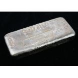 ENGELHARD, LONDON, A ONE KILO FINE SILVER RECTANGULAR BULLION BAR Marked '999. J568 1 KILO'. (approx