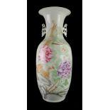 A LARGE EARLY/MID 20TH CENTURY CHINESE Decorated with flowers and poetry. (58cm) Condition: small