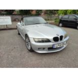 SILVER BMW Z3 CONVERTIBLE 2.2 Limited edition of 65, petrol, 40,000miles, reg no: LP51 OSL, valid