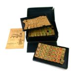 AN EARLY 20TH CENTURY CHINESE BAMBOO MAHJONG SET Complete order, boxed and with standard rules and
