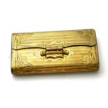 A 19TH CENTURY AUSTRIA-HUNGARY SILVER GILT RECTANGULAR CIGARETTE CASE With engine turned decoration,