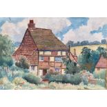 FOLLOWER OF DUNCAN GRANT, 1885 - 1978, WATERCOLOUR Landscape, cottage, bearing signature, dated,