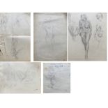 A LARGE COLLECTION OF THIRTY-ONE EARLY 20TH CENTURY BRITISH SCHOOL DRAWINGS Female nude studies,