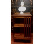 AN EARLY 20TH CENTURY MAHOGANY REVOLVING BOOKCASE. (50cm x 50cm x 87cm) Condition: good