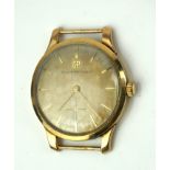 GIRARD PERREGAUX, A VINTAGE 9CT GOLD GENT'S WRISTWATCH The champagne tone dial with subsidiary