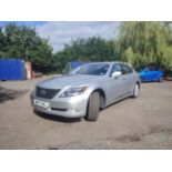 SILVER LEXUS LS 600H HYBRID ELECTRIC 2007 Vehicle Reg: GR07 ZKL, four door saloon, full cream