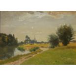 LOUIS ALEXANDRE CABIE, 1854 - 1939, WATERCOLOUR Landscape, a river view, signed lower right, dated