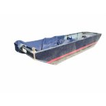 A MICKEY'S SKIP FLAT BOTTOMED ROWING BOAT. (355cm x 94cm) Condition: good overall