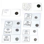 ROMAN REPUBLIC, TWO SILVER DENARIUS COINS L. Farsuleius Mensor 75BC warrior in the Biga and L