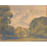 R.G. BROCKLEHURST, EARLY 20TH CENTURY WATERCOLOUR View of Bassetsbury Manor, High Wycombe, signed on