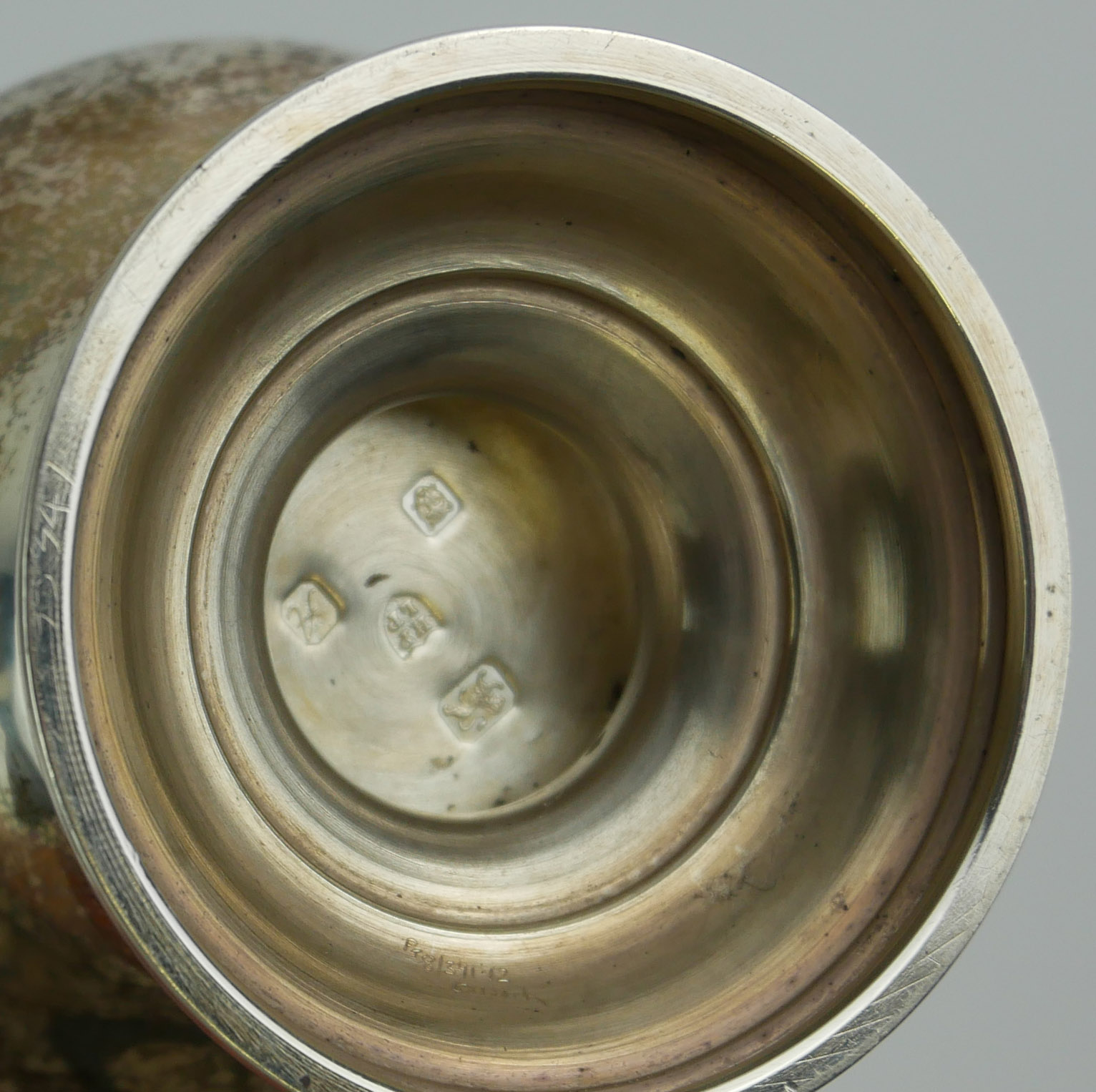 TWO 20TH CENTURY SILVER CASTERS Having a domed lid, on a baluster base, hallmarked London, 1975 - Image 2 of 3
