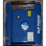 A WOLF POWER 2 STROKE ELECTRIC GENERATOR A blue model WP1050, in original box. (approx 42cm)