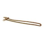 A VICTORIAN 9CT GOLD ALBERT WATCH CHAIN Uniform pierced links with dog clasp. (approx 39cm)