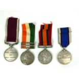 A COLLECTION OF FOUR VICTORIAN AND LATER SILVER BRITISH WAR MEDALS To include a Cape Colony South