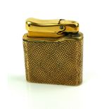 CALIBRI, A VINTAGE 9CT GOLD CASED CIGARETTE LIGHTER Having a strike arm, the detachable 9ct gold