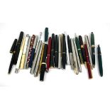 A COLLECTION OF VINTAGE FOUNTAIN AND BALLPOINT PENS To include Conway Stewart, Parker and Watermans,