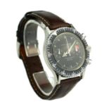 NIVADA GRENCHEN, A VINTAGE CHRONOGRAPH STAINLESS STEEL GENT'S WRISTWATCH Having a rotating bezel and