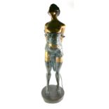 AFTER BRUNO ZAC, A LARGE BRONZE STATUE, MISS WHIPLASH. (h 73cm) Condition: good