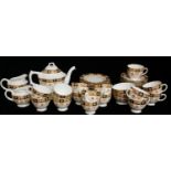 AN EARLY 20TH CENTURY PORCELAIN SUTHERLAND TEA SERVICE Comprising sixteen cups, saucers and side