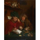 AFTER MARINUS VAN REYMERSWAELE, 1490 - 1546, 17TH/18TH CENTURY OIL ON PANEL Titled 'The Two Tax