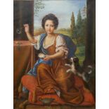 AFTER PIERRE MIGNARD, 20TH CENTURY OIL ON CANVAS Portrait of Louise Marie Anne De Bourbon in a