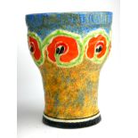 CLARICE CLIFF, BIZARRE RANGE, AN UNUSUAL ART DECO NUAGE PATTERN BALUSTER VASE, CIRCA 1933 Shape 359,