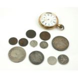 A COLLECTION OF 17TH CENTURY AND LATER SILVER COINS To include a King James II silver half crown