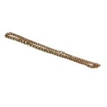 A VICTORIAN 9CT GOLD ALBERT WATCH CHAIN Having tapering pierced links. (approx 40cm) Condition: