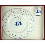 CARTIER, LES MAISON DES ENFANTS, A COLLECTION OF THREE PORCELAIN PLATE AND CUP SETS Decorated with