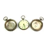 A VICTORIAN SILVER FUSÉE GENT'S POCKET WATCH The circular white dial with seconds dial, hallmarked