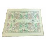 A VINTAGE CHINESE SILK SHAWL Embroidered with children at play, musical instruments and festival