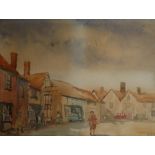 WILLIAM GEORGE TUCK, A MID 20TH WATERCOLOUR LANDSCAPE Titled 'Lavenham, Suffolk', with solitary