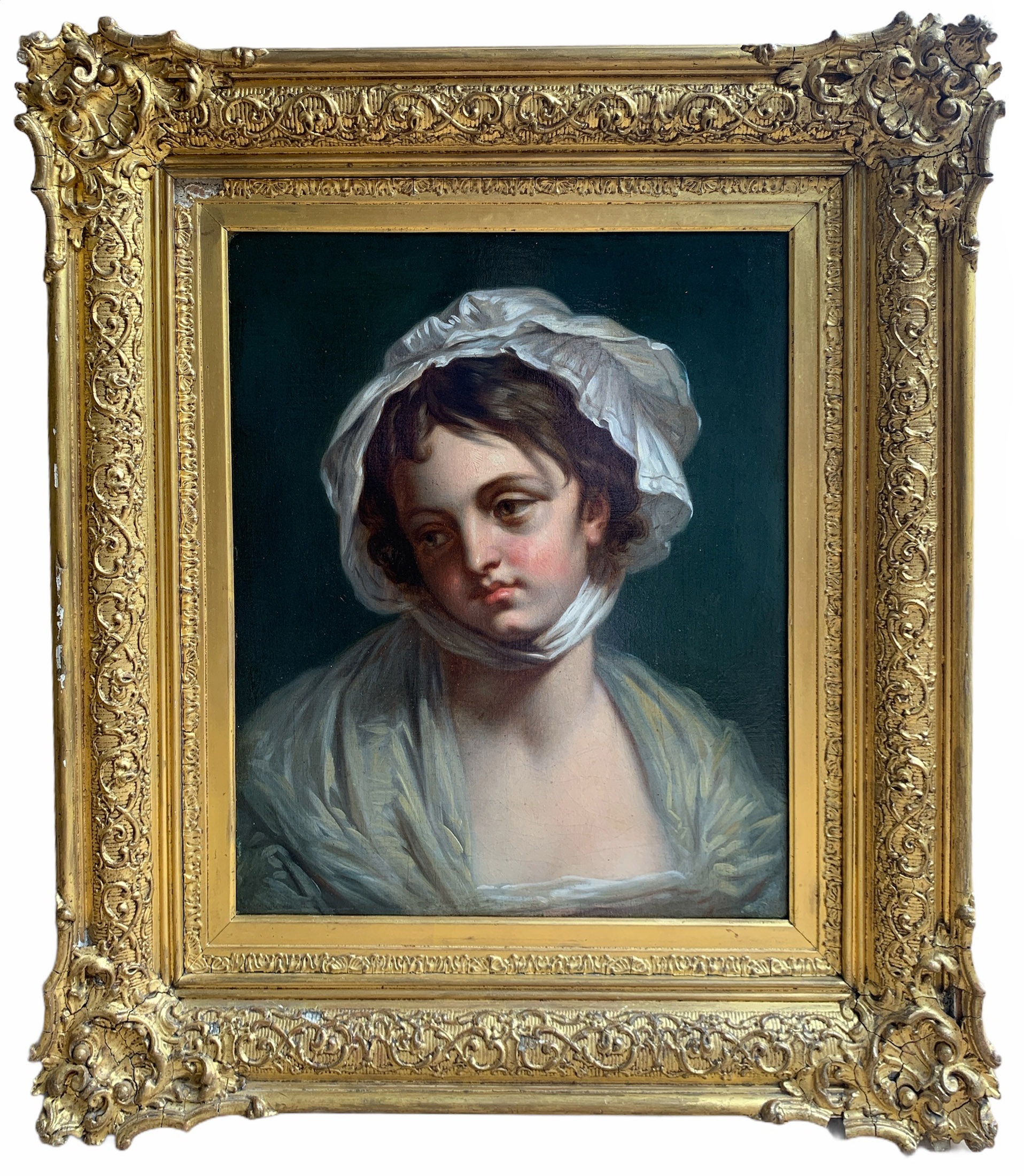 STUDIO OF JEAN-BAPTISTE GREUZE, TOURNUS, 1725 - 1805, PARIS, 18TH CENTURY OIL ON CANVAS Portrait - Bild 2 aus 11