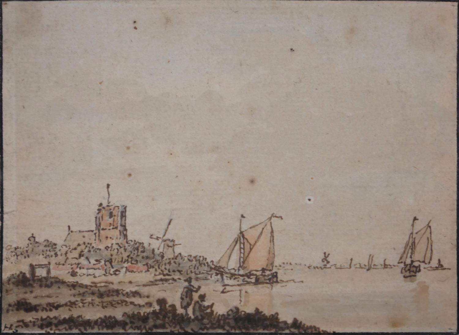 HERMAN VAN SWANEVELT, WOERDEN, 1603 - 1655, PARIS, 17TH CENTURY PEN AND INK WITH WASH ON LAID