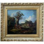 CIRCLE OF THOMAS GAINSBOROUGH, R.A., SUDBURY, 1727 - 1788, LONDON, 18TH CENTURY OIL ON CANVAS Titled