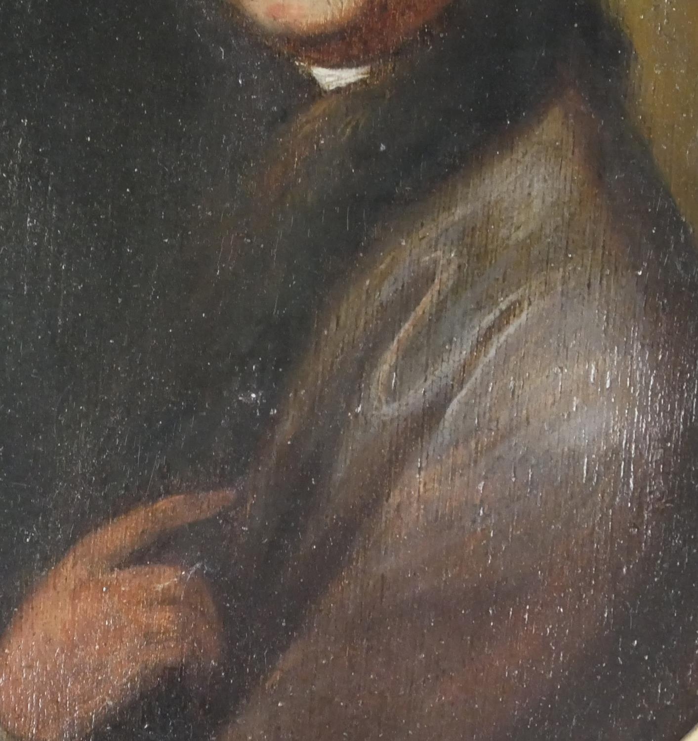 AN 18TH CENTURY FRENCH OIL ON PANEL, PORTRAIT OF WRITER AND PHILOSOPHER JEAN-JACQUES ROUSSEAU, - Bild 5 aus 7