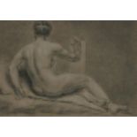 CIRCLE OF FRANÇOIS BOUCHER, PARIS, 1703 - 1770, 18TH CENTURY CHALK DRAWING Study of reclining nude