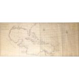 THE WEST INDIES, 1720, A LARGE EARLY 18TH CENTURY MAP. A NEW AND CORRECT CHART OF THE TRADING PART