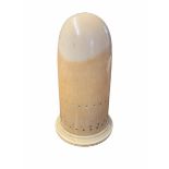 A 19TH CENTURY CHINESE CARVED IVORY CRICKET CAGE 11cm x 6cm