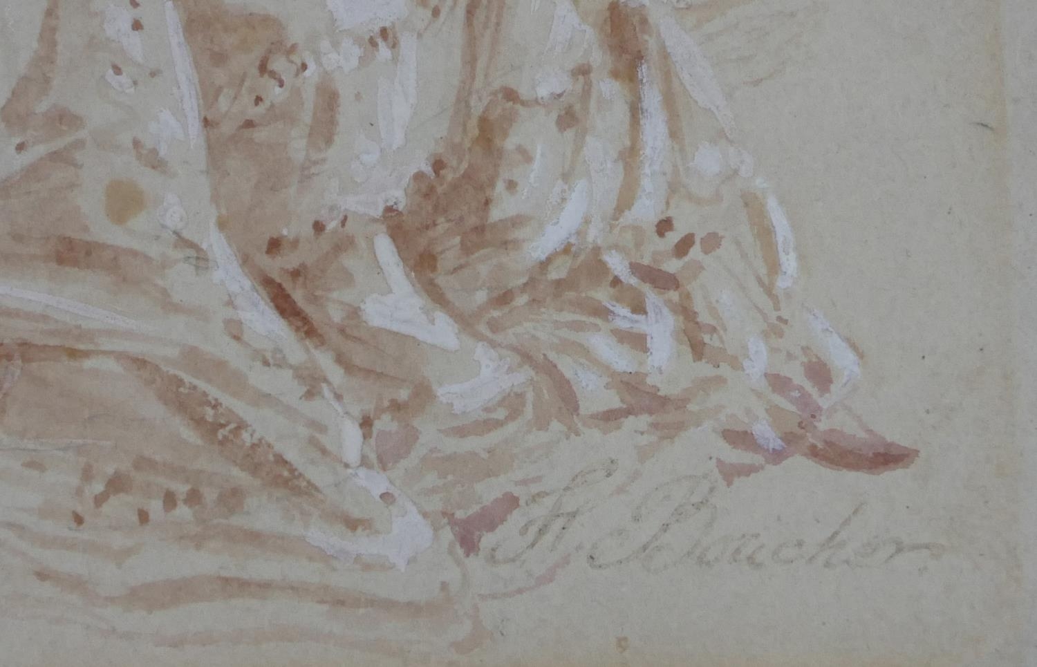 FRANÇOIS BOUCHER, PARIS, 1703 - 1770, 18TH CENTURY PEN, BROWN INK, CHALK AND WASH ON LIGHT BROWN - Bild 4 aus 5