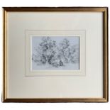 FOLLOWER OF JOHN CONSTABLE, 19TH CENTURY PEN AND INK ON WHITE LAID PAPER Mother and children in a