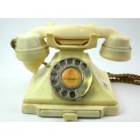 BAKELITE, A VINTAGE CREAM TELEPHONE Serial number 1/232L S56/2. Condition: good